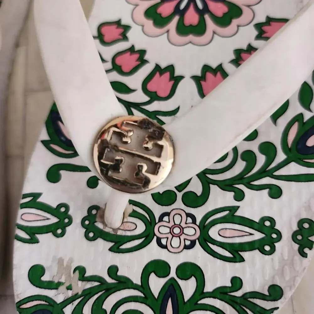 Tory Burch floral-print rubber flip-flops